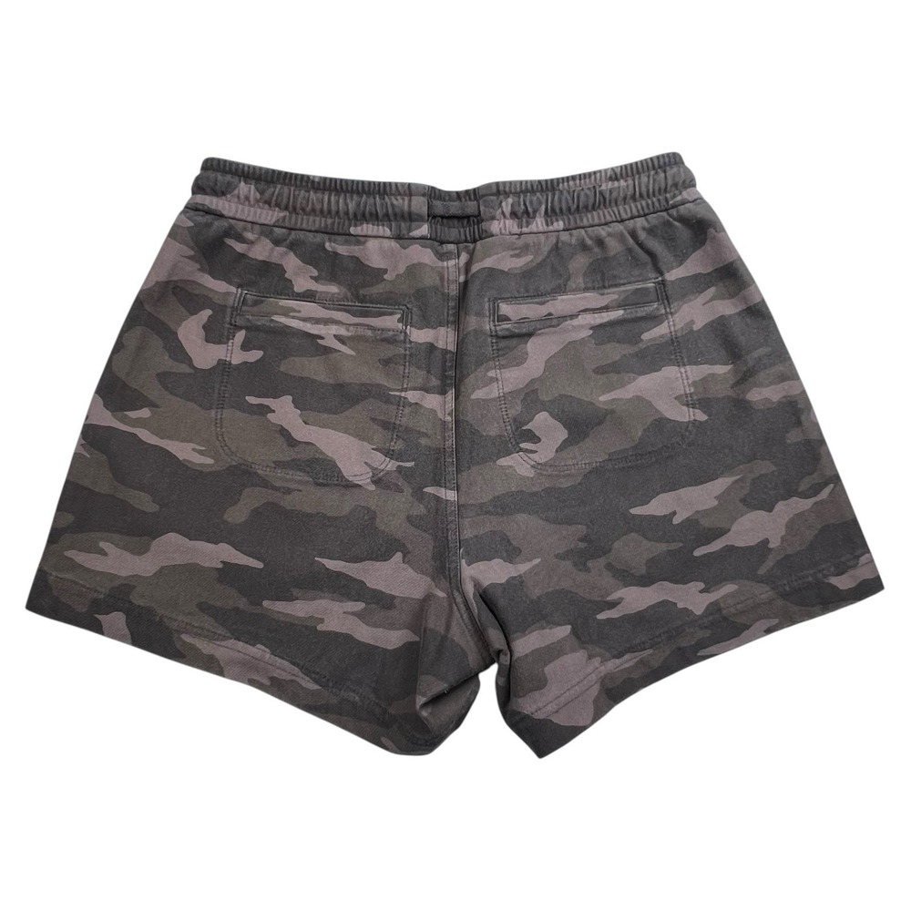 Athleta Womens 2 Farallon Short Brown Camo 4" Inseam Mid Rise Drawstring #566687